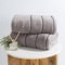 Hastings Home 2-piece Luxury Cotton Towel Set, Bath Sheet Made from 100% Zero Twist Cotton, (Silver/Black) 398212HUV - alternate 1